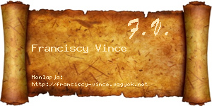 Franciscy Vince névjegykártya